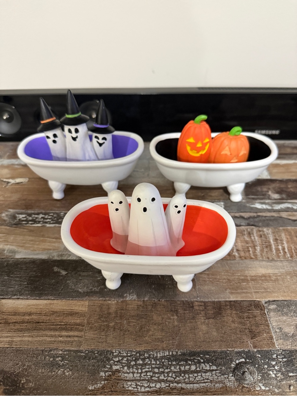 Halloween Mini Bathtub Decor Trio - Ghosts & Pumpkins Michaels